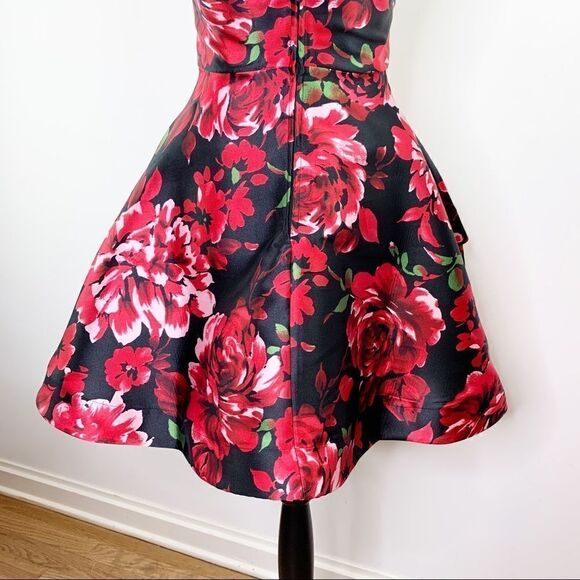 B Darlin‎ Floral Strapless Fit/Flare Minidress Sz 3/4 - Picture 11 of 13